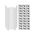 Miniatyrbillede 1 af 5: 100 stk rustfrie drivhusglasclips drivhus W-trådklips glasclips Z-type clips fw Silver