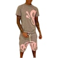 Miniatyrbilde 1 av 5: Syna World Herre Tracksuit Sportsett 2-pack T-skjorte Shorts Casual Topper Bukser Trendy Tracksuits D D D 3XL