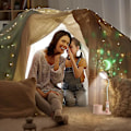 Miniatyrbilde 4 av 5: Skrivbordslampe for barn, nattlampe med pennholder, Himmel bordslampe med automatisk fargeendring, dimbar oppladbar LED-leselampe for barn