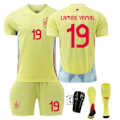 Miniatyrbillede 1 af 6: Spanien udebanetrøje (Lamine Yamal #19) 2024-2025 herre guld XS XS No.19