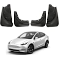 Miniatyrbild 1 av 5: Passar Tesla Model Y Stänkskydd 4st Anti-Stänk Vinterfordon Stänkskydd Sediment Skydd Behöver Inte Borra Hål