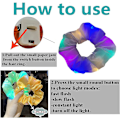 Miniatyrbillede 4 af 7: Selvlysende LED Hårelastikker, 6-pak Multicolor Scrunchies med 3 Lystilstande til Fester[JR] Gul, grön, blå, grå, vit, rosa