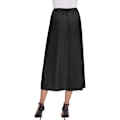 Miniatyrbillede 3 af 5: Dame Satin Halv Underkjole med Blonde, Lang Underkjole sort black M