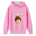 Miniatyrbild 1 av 2: Roblox Hoodie Långärmad Rosa för Tonåringar, Pojkar och Flickor [JR] Pink 9-10Years