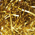 Miniatyrbillede 1 af 2: 200 gram metallisk strimlet papir (guld), perfekt til dekoration (JS)