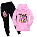 Miniatyrbild 1 av 3: Taylor Swift Pullover Hoodie Toppar Byxor Set Barn Flickor Sweatshirt Träningskläder Kläder Rosa Pink 160cm