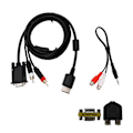 Miniatyrbillede 1 af 5: VGA-skærm og RCA-lyd + 3,5 mm til 2-han RCA-adapter Konsoltilbehør