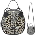 Söt Kattväska Leopard Crossbody Väska Mini Axelväska Handväskor För Barn Kvinnor Tonåringar Flickor (brun)