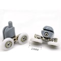 Miniatyrbilde 4 av 5: 8 Pakk Dobbel Dusjdørruller 23mm Diameter Baderom Utbyttingsdeler-C7
