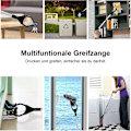Miniatyrbillede 4 af 5: Griffer, 82cm Foldbar Gripper Lavet Af Aluminium Med Roterende Gummi Mixer, Gribende Tang Til Seniorer Foldbar Lang Arm Forlænger Til Affald/Kast P