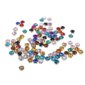 Miniatyrbillede 1 af 5: 4x100 stykker Sy på Diamante Krystaller Akryl Rhinestone Udsmykning 8mm