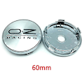 Miniatyrbilde 1 av 5: 4 stk. 56mm 60mm 65mm 68mm Bilhjul Navkapsler For Felgdeksel Auto OZ Racing Logo Badge Emblem Eksteriør Styling Tilbehør 60mm Silver Black