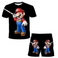 Pikkukuva 2 / 5: Kesä lasten uimapuku kaksiosainen Super Mario uimapuku poikien uima-lyhythihaiset shortsit uimapuku sarjakuva rantapuku 140