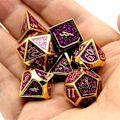 Pikkukuva 2 / 5: 7 kpl Metalliset Noppaa, Raskaat Kiinteät Sinkkiseos Polyhedron Noppasetti Dungeons and Dragons Pöytäpelille