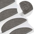vidaXL Trappstegsmattor självhäftande 15 st 56x17x3 cm grå Grey grå