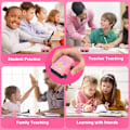 Miniatyrbillede 6 af 6: 2-i-1 Rulle Digital Undervisningsstempel Addition og Subtraktion Matematik Rullestempel, Matematikøvelser inden for 100, Genanvendelig (Pink)