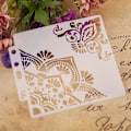 Pikkukuva 2 / 5: Kukkakulman stensiilit Mallimaalaus Scrapbooking Kohokuviointi Leimaus Albumi C
