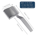 Pikkukuva 5 / 5: A Haircut Fade -kammat, ammattimaisesti kaareva sijoittelukampa, Gradienter Design -hiustenleikkauskampa ergonomisella muotoilulla, kampa barbelle kotona Gray