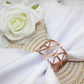 Miniatyrbilde 2 av 5: Hule Serviettringer, Gull Serviettringer Sett, Delikat Serviettringer Bulk For Bryllup Bursdagsfest Bankett Dekor Rose gold 12pcs