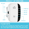 Miniatyrbild 3 av 5: WiFi-förlängare 2024, WiFi-förstärkare, WiFi-repeater, täckning upp till 3000 kvm, anslut 45 enheter, internetförstärkare vit