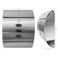 Miniatyrbilde 5 av 6: tectake Rustfri postkasse i stål, avrundet + avisrom Silver Silver