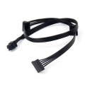 Miniatyrbilde 1 av 5: 1 stk Gpu Pci 6pins hann 1 til 3 sata Ssd forsyningskabel for Cx850m Cx750m Cx600m Cx500m Cx430m Modular Black