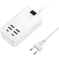 USB C, 6-Port USB-laddare, 2 USB-C-portar + 4 USB-A-portar, Multi USB-laddare