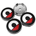 Miniatyrbilde 5 av 5: 4 stk. 56 mm 60 mm Bil Emblem Hjul Nav Caps Klistremerker Auto Felg Deksel for Smart Fortwo Forfour 453 451 452 450 454 Tilbehør Red Black Cap