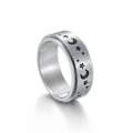 Miniatyrbillede 5 af 5: Angstring i rustfrit stål til kvinder og mænd, fidget spinner ring smykker 7