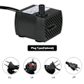 Miniatyrbillede 2 af 5: 350L/H 5W Nedsænkbar Vandpumpe til Akvarium Bordspringvand Fontæner Vandhave Hydroponiske Systemer