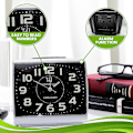 Miniatyrbild 4 av 5: Easylife 2-pack lättlästa tysta självlysande väckarklockor, tyst väckarklocka, självlysande klocka, väckarklocka med extra stora siffror – helt garanterad
