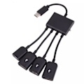 Miniatyrbild 2 av 5: Typ C Till Micro Usb Fe Laddnings Värd Otg Hub Adapter Kabel 4in1 Ft