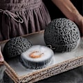 Pikkukuva 3 / 5: Japanilainen Planeetta Vulkaninen Kivi Taiteellinen Astia Penduli Meriruoka Sushi Sashimi Jäälautan Savupannu, 1