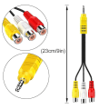 Pikkukuva 1 / 3: 3,5 mm - 3 RCA -kaapeli videokomponentti AV-sovitinkaapeli TCL-televisiolle