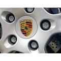 Miniatyrbilde 5 av 6: 4-Pakning - Porsche Navkapsler / Hjulnavsemblem - B 9 95 75 mm Silver