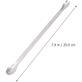 Miniatyrbillede 2 af 5: 2 stk. Medicinske skeer i rustfrit stål, laboratorie ske, 20 cm, dobbelthovedet mini ske, hjemmeapotek, sølv