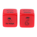 Miniatyrbilde 2 av 5: 2 stk. D6 Selvlysende Kjærlighetsspill Terninger for Ham eller Henne, Spicy Gave