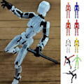 Miniatyrbild 2 av 5: Joint Man Multi-ledad Rörlig Robotmodell Actionfigur Flexibel Led Konstfigur för Heminredning Red