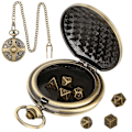 Pikkukuva 2 / 4: Mini DND Noppasarja Steampunk Vaihde Taskukello Noppasarja Metalli D&D Nopat Roolipelilauta Pelitarvikkeet Pöytäseikkailuihin
