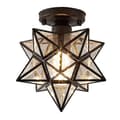Five-pointed Star Ceiling Lamp Hall Corridor Balcony Small Lamps Iron Black