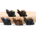 Miniatyrbillede 4 af 5: Sneglefigurer i imiteret krystalagatsten, miniature udskåret dyremodel, landskabsornament, sneglestatue, kunsthåndværksdekoration til soveværelse, stue G