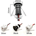 Miniatyrbillede 4 af 5: Sorte 9 stk. Mini 12V 1W LED Loftlys Indbyggede Spotlights IP65, 3000K (120, Varmt Hvidt).