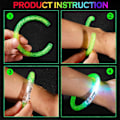Miniatyrbillede 4 af 5: 10/15/30/50 stk. LED Armbånd Selvlysende Armring Lysende Armbånd Selvlysende Festartikler Neon Armbånd til Børn Voksne White 10Pcs