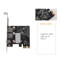 Miniatyrbild 5 av 5: Usb 3.1 Typ C Pcie Expansionskort Pci-e Till 1 Typ C Och 2 Typ A 3.0 Usb Adapter Pci Express Contr