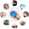 Miniatyrbild 3 av 4: Handtränare Fingertänare - Knådningsboll för Handterapi Set om 2 Mjuka Bollar Anti-stressboll Massageboll, Stärkande Handfingerträning, Re