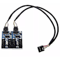 Miniatyrbilde 3 av 5: 9pin Header 1 Til 4 Splitter Port Multiplikator 30cm skjøtekabel