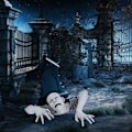 Pikkukuva 4 / 5: Pop Up Zombie Garden -patsas Spooky The Undead Resin -veistos