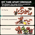 Miniatyrbillede 4 af 5: Dinosaur Æg Adskillelige Dinosaur Legetøj Til Drenge Dinosaur Æg DIY Bygning