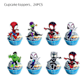 Pikkukuva 2 / 5: Spidey ja hänen mahtavat ystävänsä 12 tuuman lateksipallot Hämähäkkimies syntymäpäiväjuhlakoristeet lapsille vauvakutsujuhlatarvikkeet Cake topper