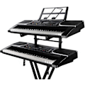 Miniatyrbillede 1 af 5: Universelt dobbelt keyboardstativ - Andet lags elektronisk orgelholder | Bærbart klaverstativ musikinstrumentstativ med justerbar højde